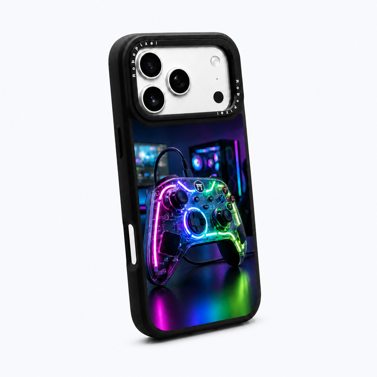 Neon No Yume phone case shown on iPhone 17 Pro Max