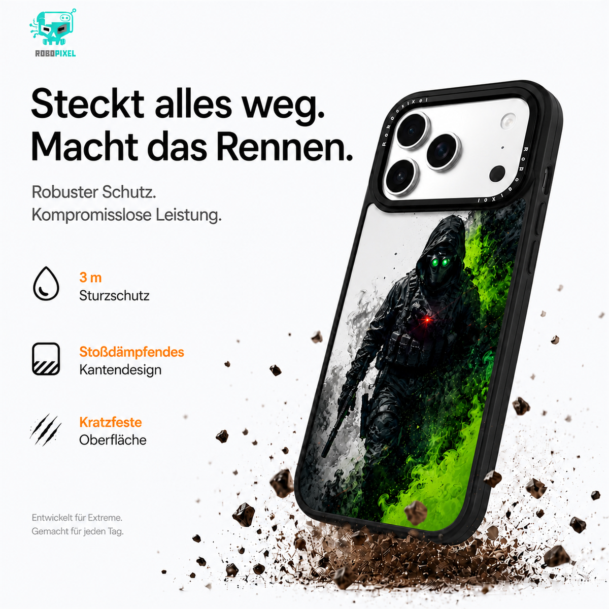 Operator Shadow Handyhülle auf iPhone 17 Pro Max abgebildet