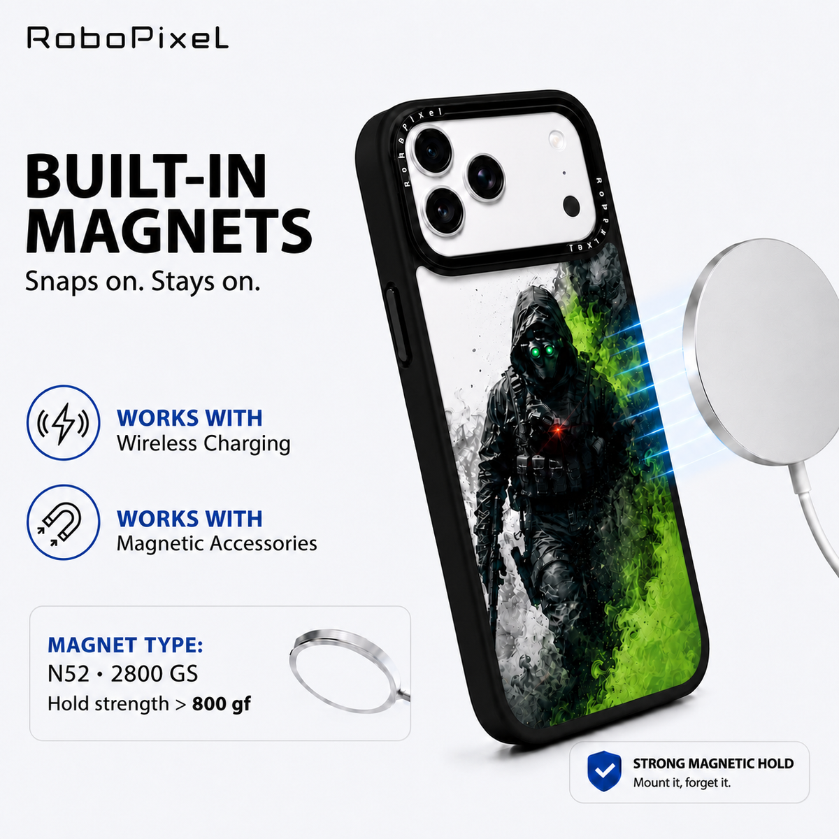 Operator Shadow phone case shown on iPhone 17 Pro Max