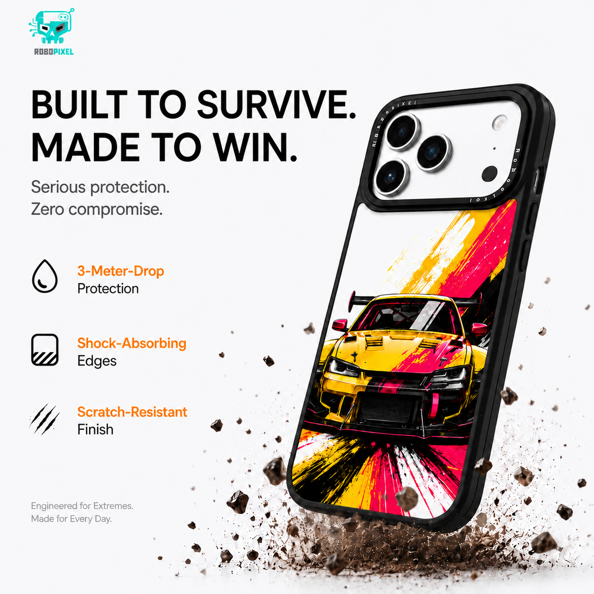 Track Predator phone case shown on iPhone 17 Pro Max
