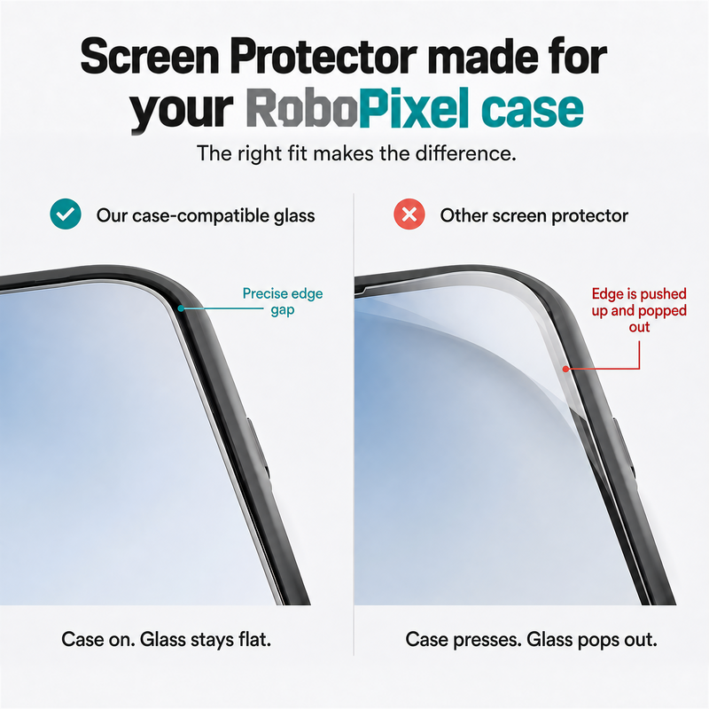 Case-compatible screen protectors