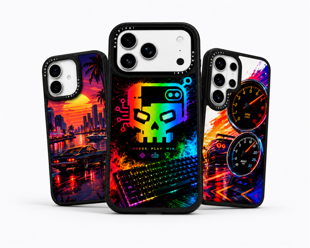 RoboPixel original phone case designs