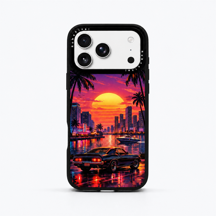 Miami Sunset phone case for iPhone 17 Pro Max
