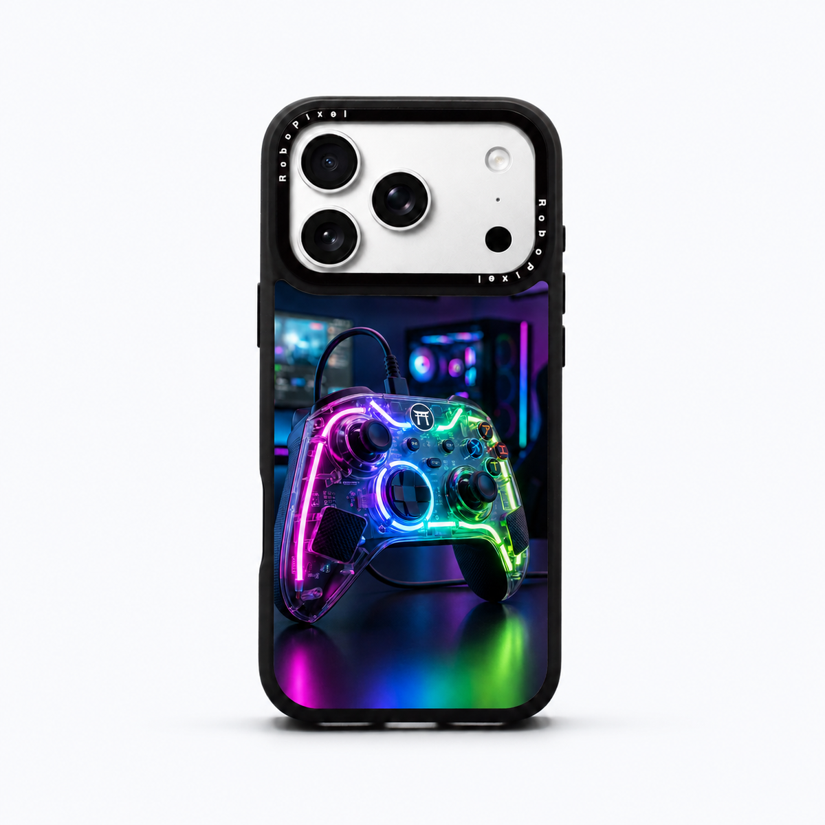 Neon No Yume phone case shown on iPhone 17 Pro Max
