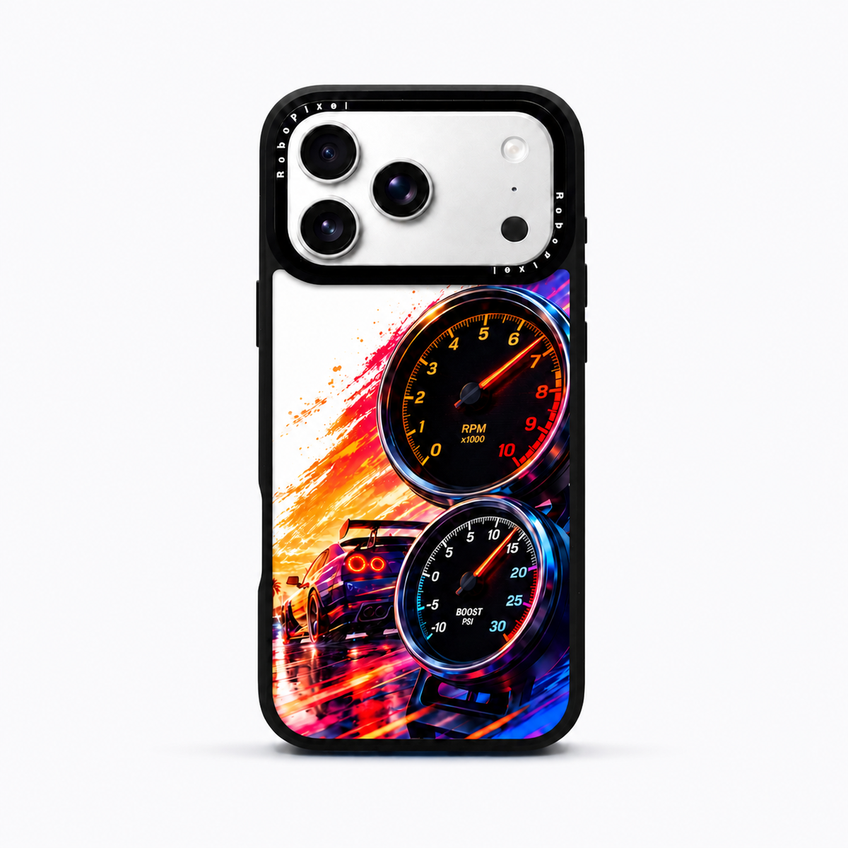 Redline Pulse phone case shown on iPhone 17 Pro Max