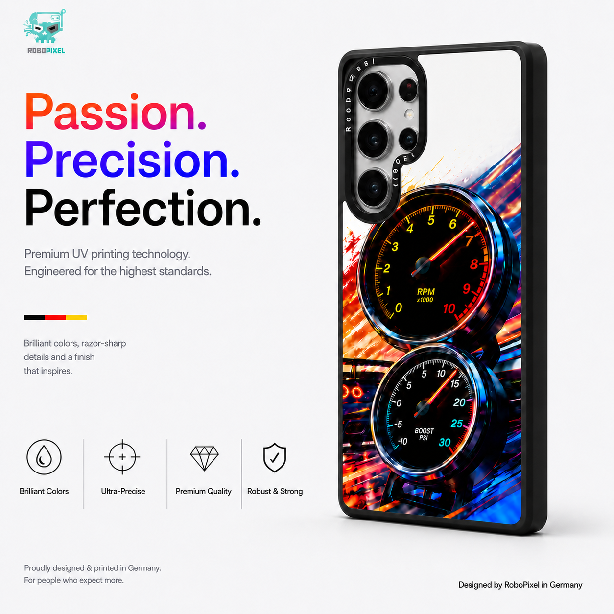 RoboPixel custom Samsung phone case, product photo 4