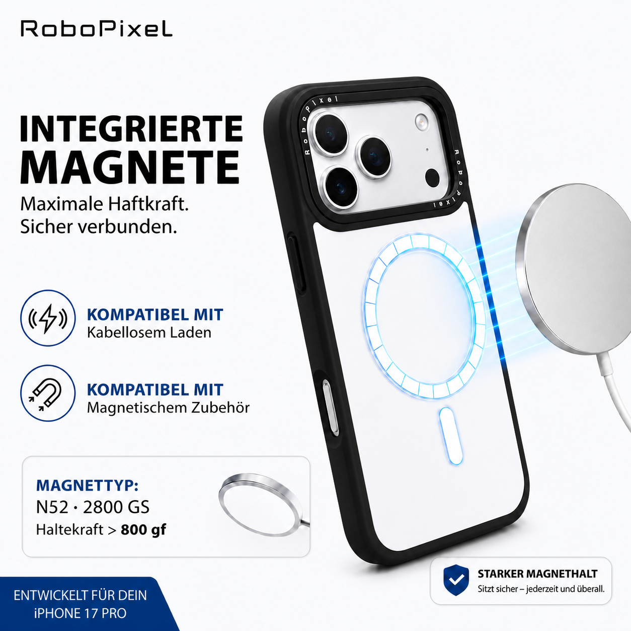 Individuelle RoboPixel Apple Handyhülle, Produktfoto 2