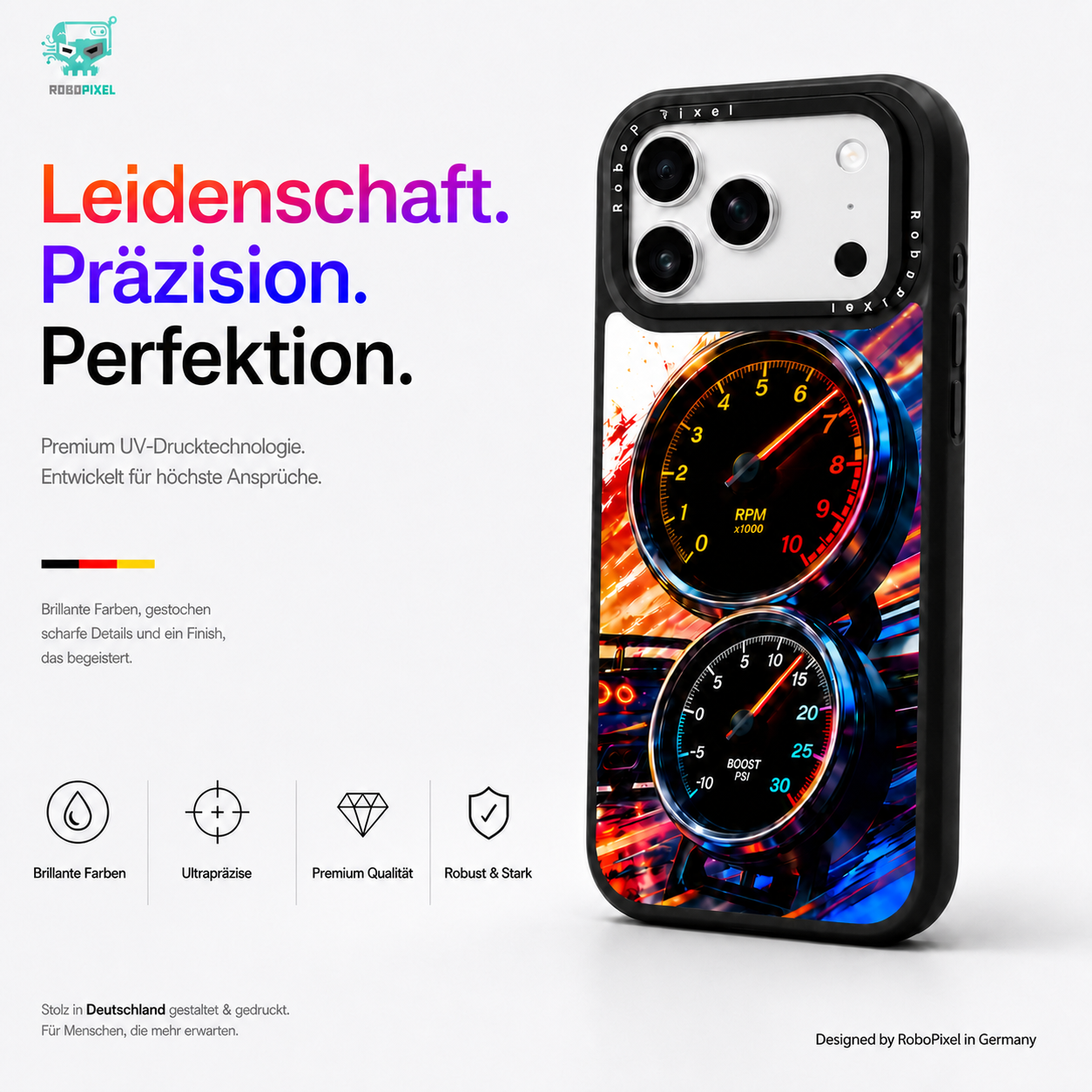 Individuelle RoboPixel Apple Handyhülle, Produktfoto 4