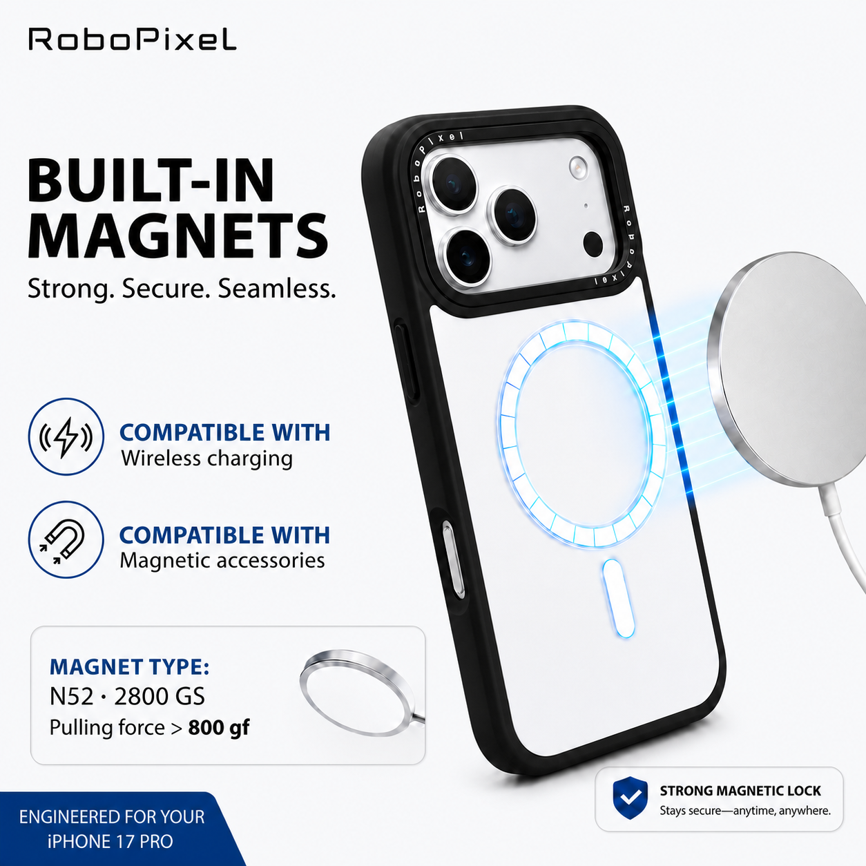 RoboPixel custom Apple phone case, product photo 2
